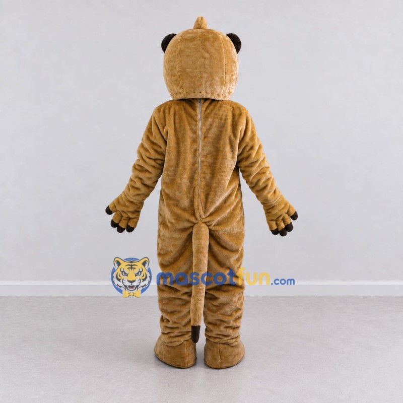 Custom Tan and White Meerkat Mascot Costume Adult Full Body Suit for Wildlife Events