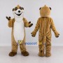 Custom Tan and White Meerkat Mascot Costume Adult Full Body Suit for Wildlife Events