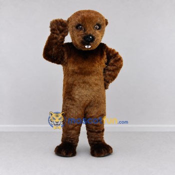 Custom Brown Beaver Mascot Costume Adult Full Body Suit for Wildlife Events Custom Brown Beaver Mascot Costume Adult Full Body Suit for Wildlife Events