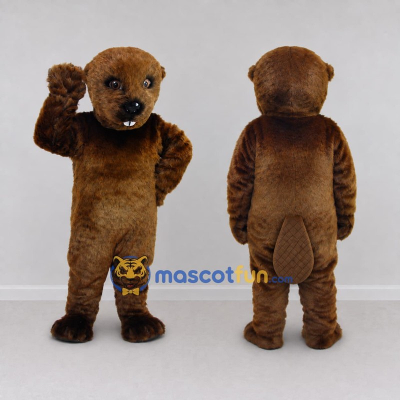 Custom Brown Beaver Mascot Costume Adult Full Body Suit for Wildlife Events Custom Brown Beaver Mascot Costume Adult Full Body Suit for Wildlife Events