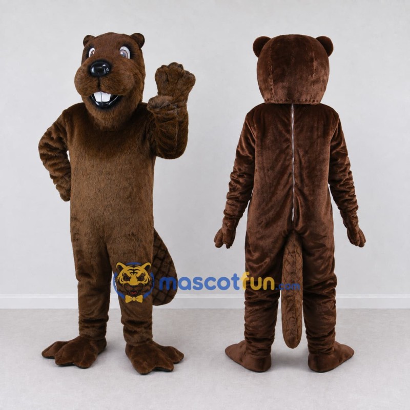 Custom Brown Beaver Mascot Costume Adult Full Body Suit for Nature Events Custom Brown Beaver Mascot Costume Adult Full Body Suit for Nature Events