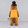 Custom Golden Brown and Black Top Hat Beaver Mascot Costume Adult Full Body Suit for Themed Events