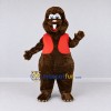 Custom Brown and Red Beaver Mascot Costume Adult Full Body Suit for School Events Custom Brown and Red Beaver Mascot Costume Adult Full Body Suit for School Events