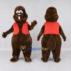 Custom Brown and Red Beaver Mascot Costume Adult Full Body Suit for School Events Custom Brown and Red Beaver Mascot Costume Adult Full Body Suit for School Events