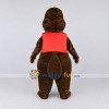 Custom Brown and Red Beaver Mascot Costume Adult Full Body Suit for School Events Custom Brown and Red Beaver Mascot Costume Adult Full Body Suit for School Events