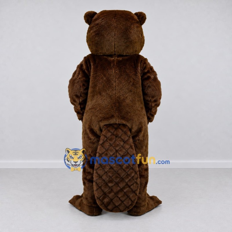 Custom Dark Brown Beaver Mascot Costume Adult Full Body Suit for Wildlife Events Custom Dark Brown Beaver Mascot Costume Adult Full Body Suit for Wildlife Events