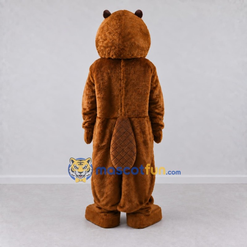 Custom Reddish Brown Beaver Mascot Costume Adult Full Body Suit for School Events Custom Reddish Brown Beaver Mascot Costume Adult Full Body Suit for School Events
