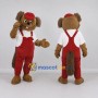 Custom Brown Red and White Dog Mascot Costume Adult Full Body Suit for Community Events
