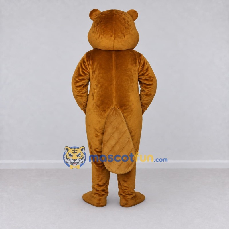 Custom Golden Brown Beaver Mascot Costume Adult Full Body Suit for Nature Events