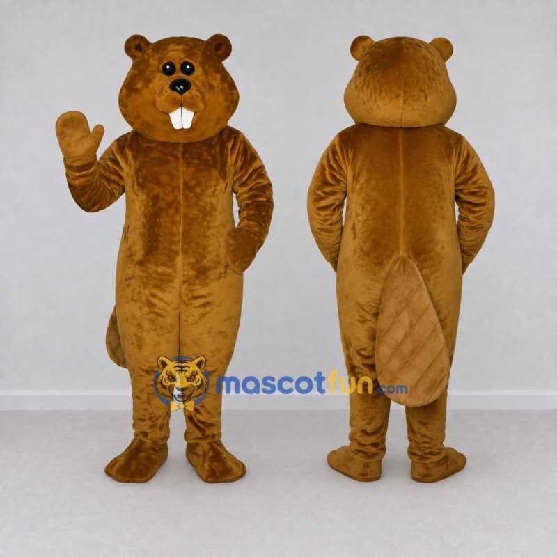 Custom Golden Brown Beaver Mascot Costume Adult Full Body Suit for Nature Events
