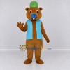 Custom Brown Blue and Green Beaver Mascot Costume Adult Full Body Suit for School Events