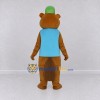 Custom Brown Blue and Green Beaver Mascot Costume Adult Full Body Suit for School Events
