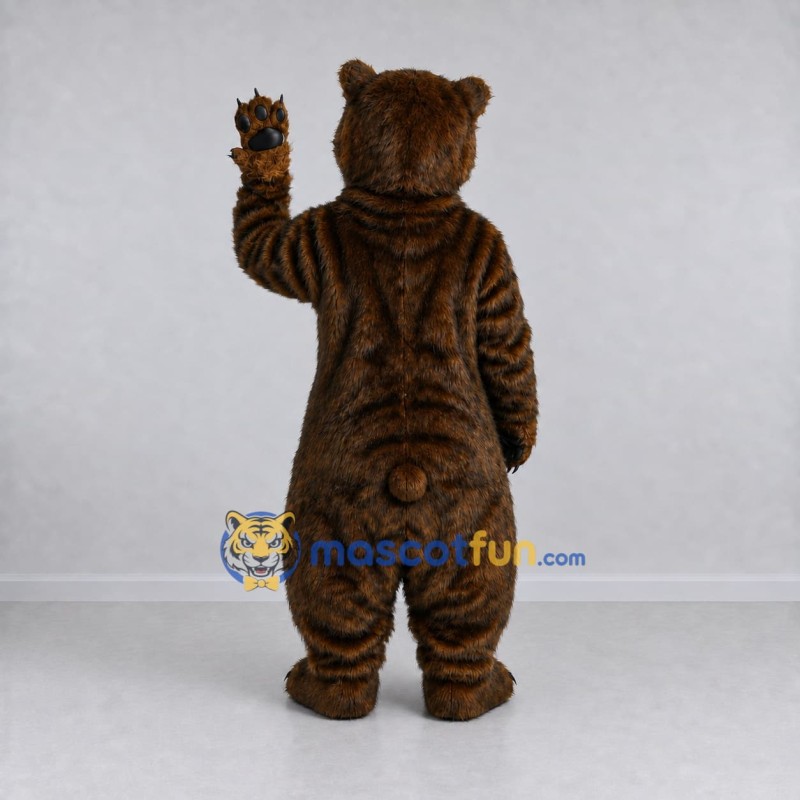 Custom Dark Brown Bear Mascot Costume Adult Full Body Suit for Wildlife Events