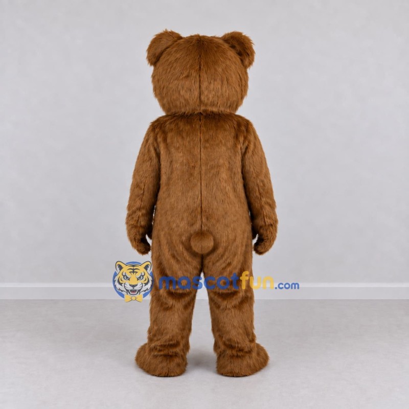 Custom Brown and White Bear Mascot Costume Adult Full Body Suit for School Events Custom Brown and White Bear Mascot Costume Adult Full Body Suit for School Events