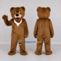 Custom Brown and White Bear Mascot Costume Adult Full Body Suit for School Events