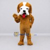 Custom Brown and White Dog Mascot Costume Adult Full Body Suit for Pet Events Custom Brown and White Dog Mascot Costume Adult Full Body Suit for Pet Events