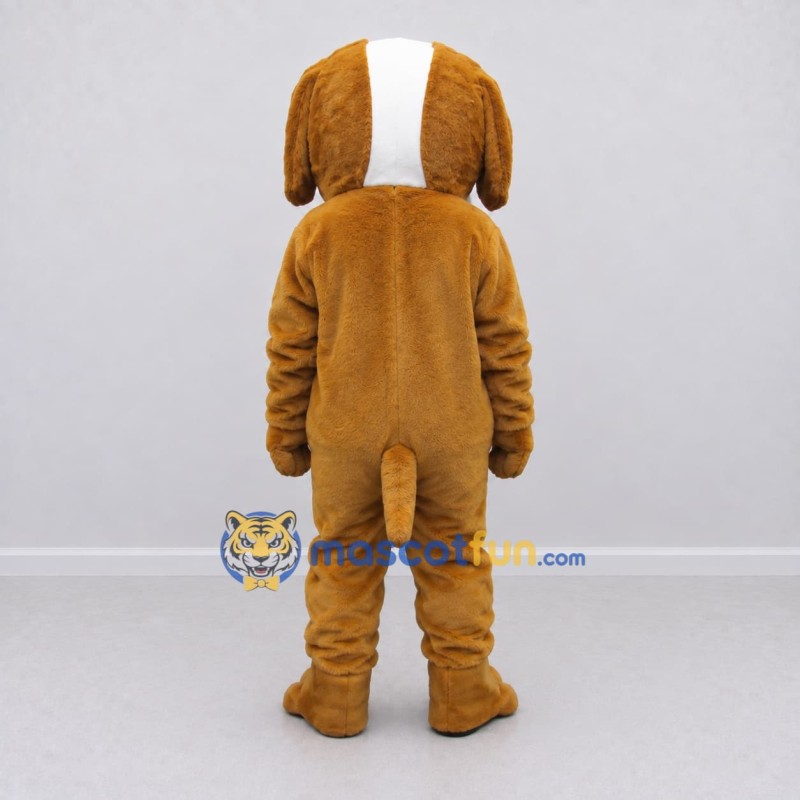 Custom Brown and White Dog Mascot Costume Adult Full Body Suit for Pet Events Custom Brown and White Dog Mascot Costume Adult Full Body Suit for Pet Events