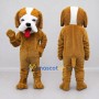 Custom Brown and White Dog Mascot Costume Adult Full Body Suit for Pet Events