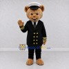 Custom Tan Black and White Captain Bear Mascot Costume Adult Full Body Suit for Nautical Events Custom Tan Black and White Captain Bear Mascot Costume Adult Full Body Suit for Nautical Events