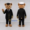Custom Tan Black and White Captain Bear Mascot Costume Adult Full Body Suit for Nautical Events Custom Tan Black and White Captain Bear Mascot Costume Adult Full Body Suit for Nautical Events
