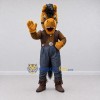 Custom Brown and Blue Cowboy Horse Mascot Costume Adult Full Body Suit for Western Events