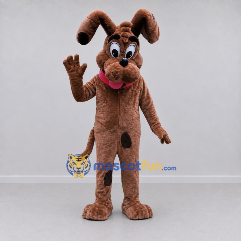 Custom Brown and Red Dog Mascot Costume Adult Full Body Suit for Pet Events Custom Brown and Red Dog Mascot Costume Adult Full Body Suit for Pet Events