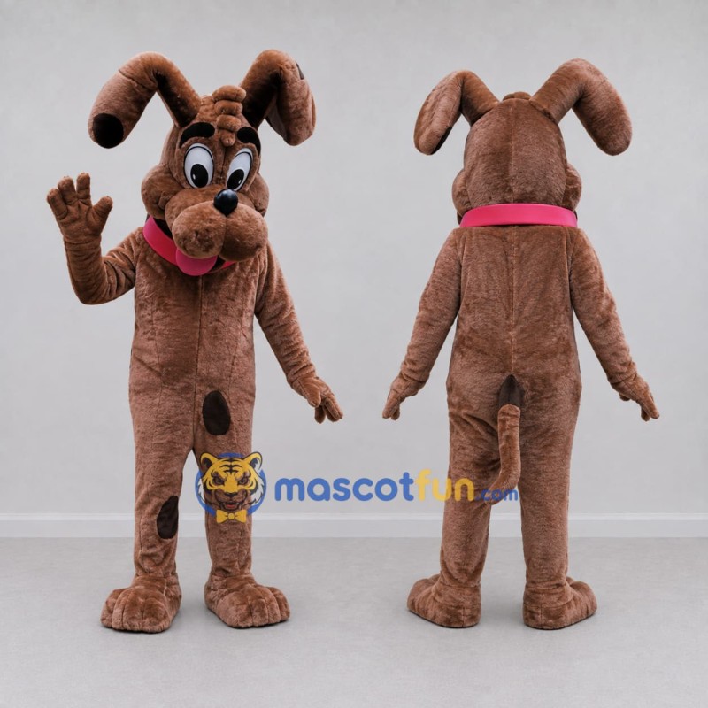 Custom Brown and Red Dog Mascot Costume Adult Full Body Suit for Pet Events Custom Brown and Red Dog Mascot Costume Adult Full Body Suit for Pet Events