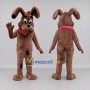 Custom Brown and Red Dog Mascot Costume Adult Full Body Suit for Pet Events