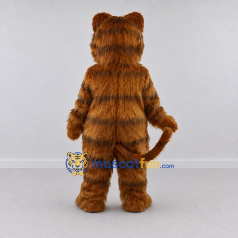 Custom Orange and Brown Tabby Cat Mascot Costume Adult Full Body Suit for Children's Events Custom Orange and Brown Tabby Cat Mascot Costume Adult Full Body Suit for Children's Events