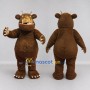 Custom Brown Horned Monster Mascot Costume Adult Full Body Suit for Storytelling Events