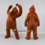 Custom Reddish Brown Orangutan Mascot Costume Adult Full Body Suit for Wildlife Events