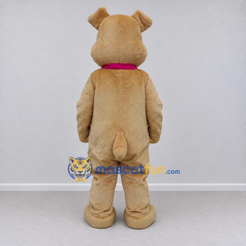 Custom Tan and White Dog Mascot Costume Adult Full Body Suit for Pet Events Custom Tan and White Dog Mascot Costume Adult Full Body Suit for Pet Events