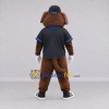 Custom Brown Black and Blue Dog Mascot Costume Adult Full Body Suit for Themed Events