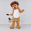Custom Tan Brown and White Lion Mascot Costume Adult Full Body Suit for Children's Events Custom Tan Brown and White Lion Mascot Costume Adult Full Body Suit for Children's Events