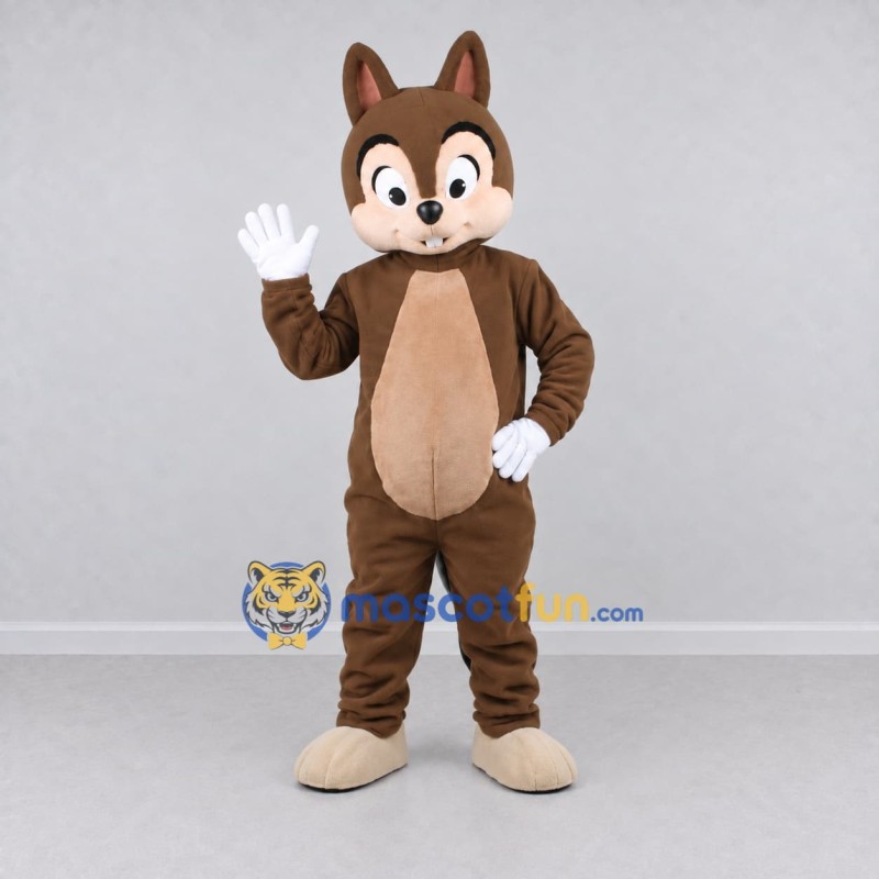 Custom Brown and Tan Woodland Animal Mascot Costume Adult Full Body Suit for Children's Events Custom Brown and Tan Woodland Animal Mascot Costume Adult Full Body Suit for Children's Events
