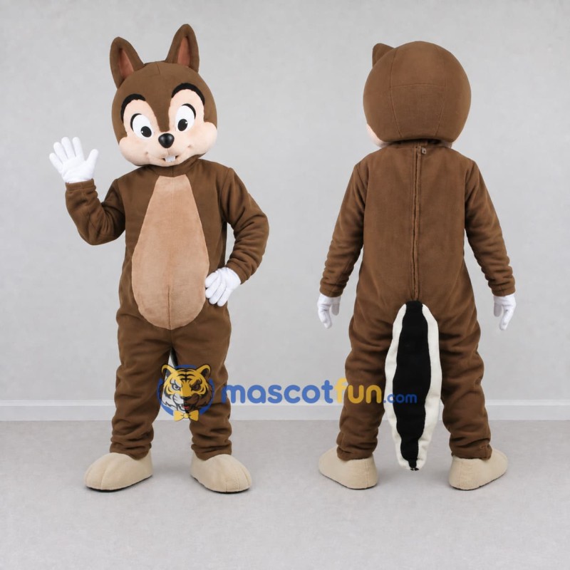 Custom Brown and Tan Woodland Animal Mascot Costume Adult Full Body Suit for Children's Events Custom Brown and Tan Woodland Animal Mascot Costume Adult Full Body Suit for Children's Events
