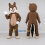 Custom Brown and Tan Woodland Animal Mascot Costume Adult Full Body Suit for Children's Events