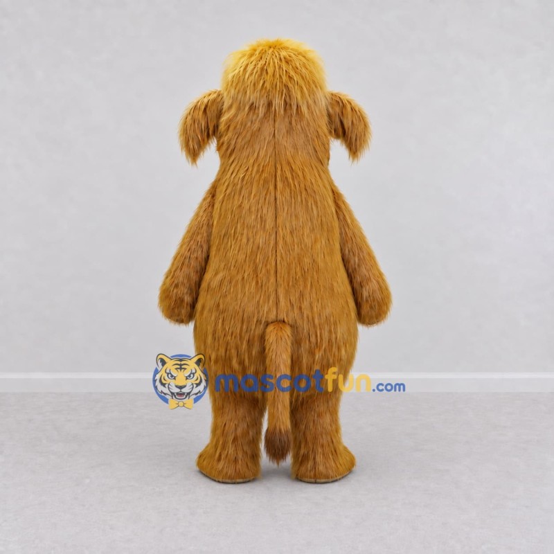 Custom Golden Brown Mammoth Mascot Costume Adult Full Body Suit for Prehistoric Events Custom Golden Brown Mammoth Mascot Costume Adult Full Body Suit for Prehistoric Events