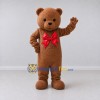 Custom Brown and Red Teddy Bear Mascot Costume Adult Full Body Suit for Children's Events Custom Brown and Red Teddy Bear Mascot Costume Adult Full Body Suit for Children's Events