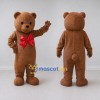 Custom Brown and Red Teddy Bear Mascot Costume Adult Full Body Suit for Children's Events Custom Brown and Red Teddy Bear Mascot Costume Adult Full Body Suit for Children's Events