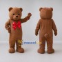 Custom Brown and Red Teddy Bear Mascot Costume Adult Full Body Suit for Children's Events