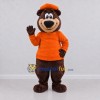 Custom Brown and Orange Bear Mascot Costume Adult Full Body Suit for School Events Custom Brown and Orange Bear Mascot Costume Adult Full Body Suit for School Events