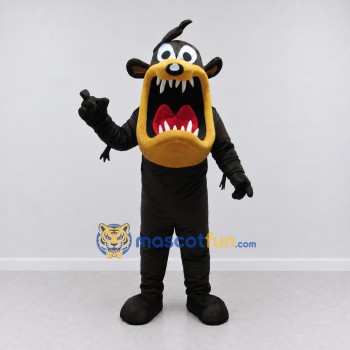 Custom Black and Tan Big Mouth Monster Mascot Costume Adult Full Body Suit for Themed Events Custom Black and Tan Big Mouth Monster Mascot Costume Adult Full Body Suit for Themed Events