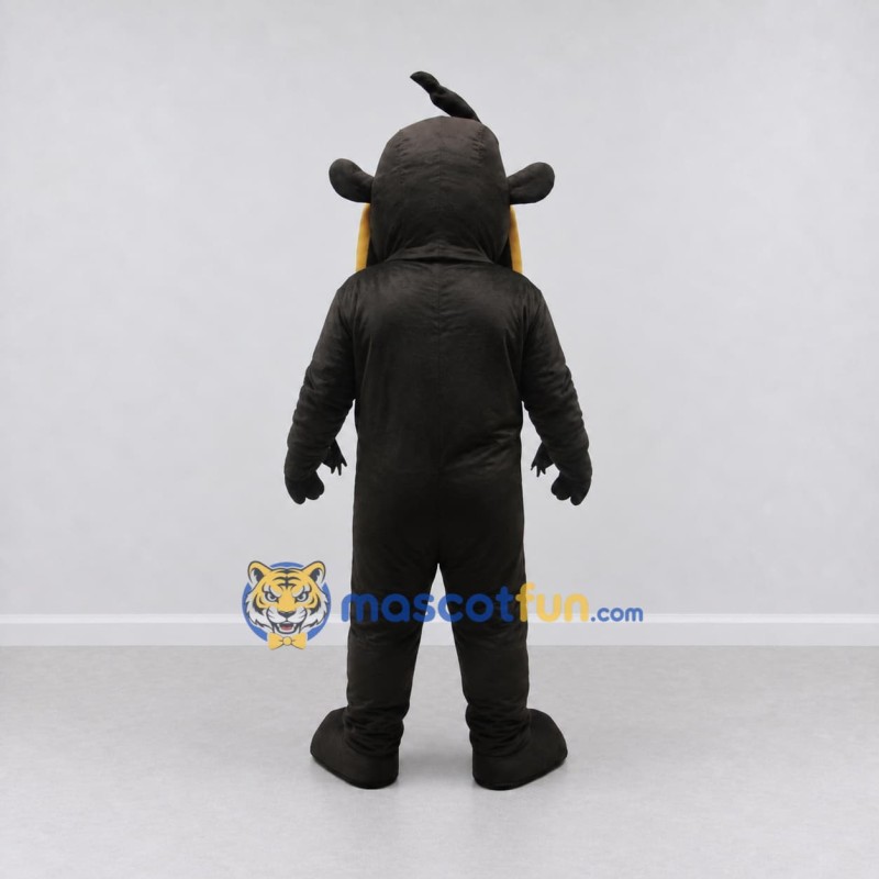 Custom Black and Tan Big Mouth Monster Mascot Costume Adult Full Body Suit for Themed Events Custom Black and Tan Big Mouth Monster Mascot Costume Adult Full Body Suit for Themed Events