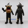 Custom Black and Tan Big Mouth Monster Mascot Costume Adult Full Body Suit for Themed Events