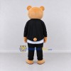 Custom Tan Black and White Tuxedo Bear Mascot Costume Adult Full Body Suit for Themed Events Custom Tan Black and White Tuxedo Bear Mascot Costume Adult Full Body Suit for Themed Events