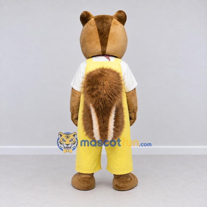 Custom Brown and Yellow Chipmunk Mascot Costume Adult Full Body Suit for Children's Events Custom Brown and Yellow Chipmunk Mascot Costume Adult Full Body Suit for Children's Events