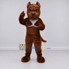Custom Brown and White Dog Mascot Costume Adult Full Body Suit for Sports Events