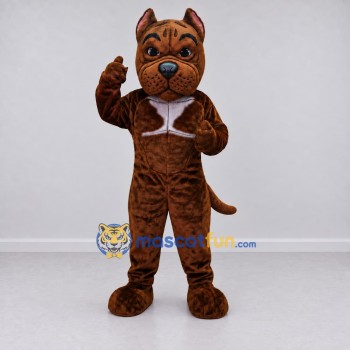 Custom Brown and White Dog Mascot Costume Adult Full Body Suit for Sports Events Custom Brown and White Dog Mascot Costume Adult Full Body Suit for Sports Events