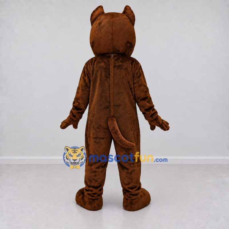Custom Brown and White Dog Mascot Costume Adult Full Body Suit for Sports Events